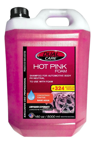 Imagen 1 de 10 de Shampoo Hot Pink Foam 5 L 1:200