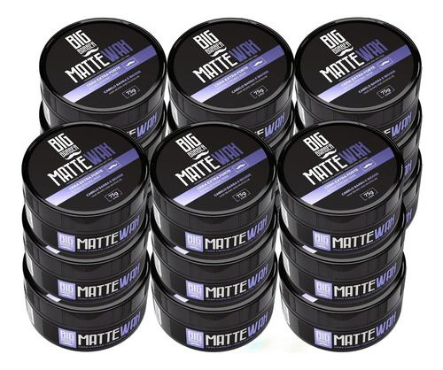 Cera Capilar Matte Wax Big Barber 75g Para Cabelo Cx 18 Und