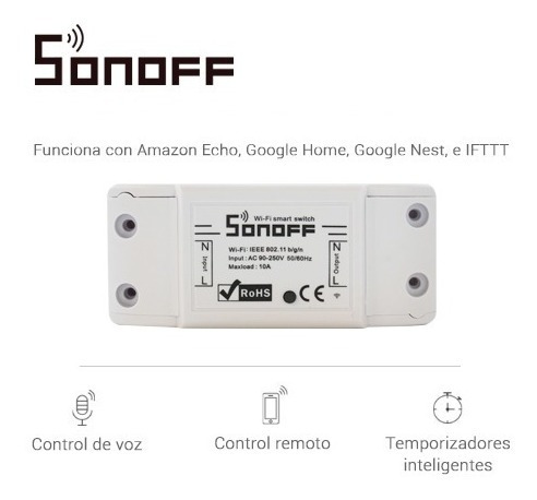 Sonoff Basic Interruptor Inteligente Wifi Google Home Alexa