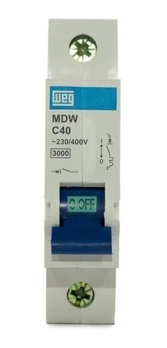 Imagem 2 de 2 de Disjuntor Weg Unipolar Mdw Curva C 40a - 50a
