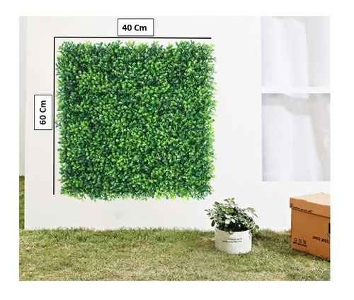 Imagen 6 de 9 de 10pzs Follaje Artificial Sintetico Para Muro Verde 60x40cm!!
