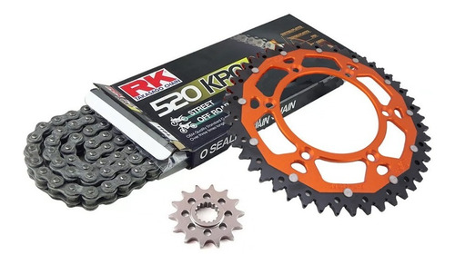 Kit Transmision Bimetal Ktm Exc 300 Cadena Rk Oring