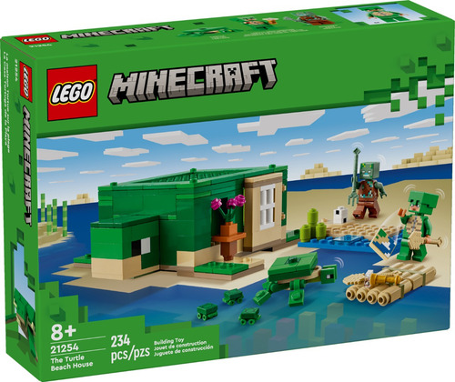 Pdescubra A Diversão Com O Lego® Minecraft® A Casa Tartaruga De Praia: Esse Brinquedo Educativo É Perfeito Para Crianças Que Amam Construir Casa No Minecraft E Querem Brinquedos Minecraft/p 234