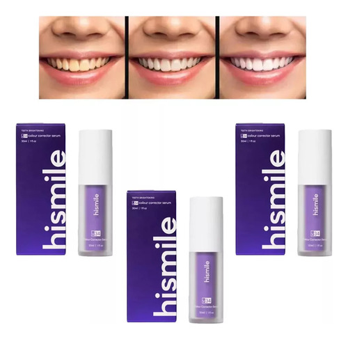 Pasta De Dientes Hismile V34 Colour Corrector, 3 Unidades, C