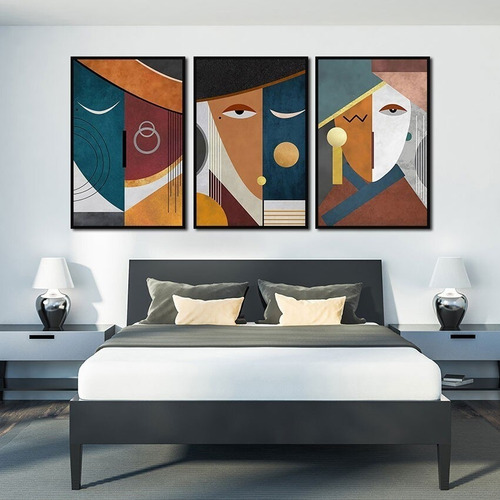 Imagen 2 de 8 de Cuadro Nórdico Trípticos -deco 44- Super Oferta Uhd