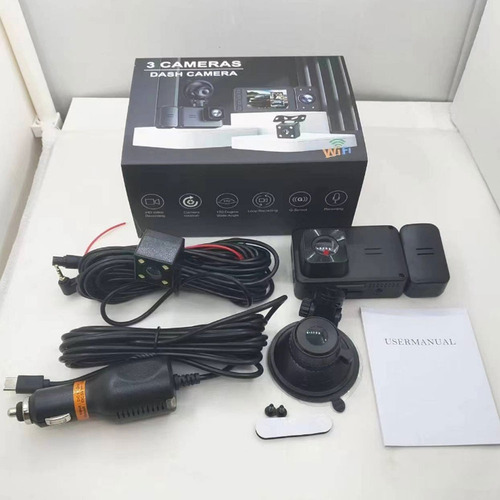 H Câmera Automotiva Tridirecional 1080p Com Monitoramento