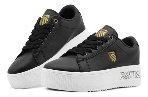 Tenis Dama Casual K-swiss Trinity Antiderrapante Plataforma