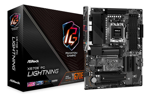 Placa Madre Asrock X670e Pg Lightning, Socket Am5, Ddr5, Atx