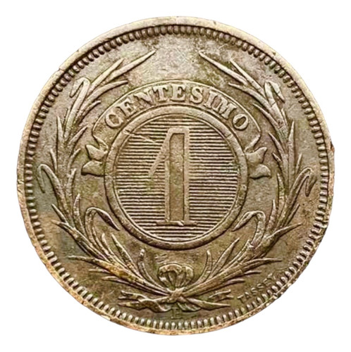 Uruguay - 1 Centesimo - Año 1869 - Km #11 - Cobre - Sol