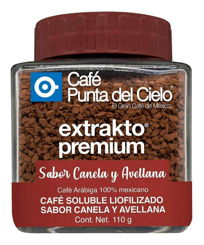 Café Liofilizado Punta Del Cielo Crema Canela Avellana 110g