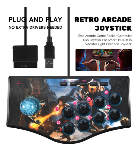 Nuevo Controlador Basculante De Juego Arcade Retro Joystick