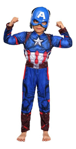 Disfraz Capitán América Para Niños, Disfraz Halloween Fiesta