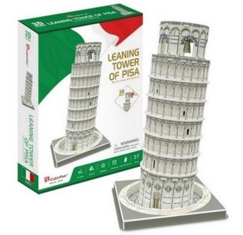 Torre De Pisa Puzzle 3d 27 Piezas 25cms Cubicfun Rompecabeza