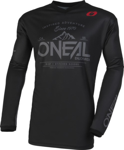 Polera Oneal Element Dirt Motocross Bicicleta Negro/gris