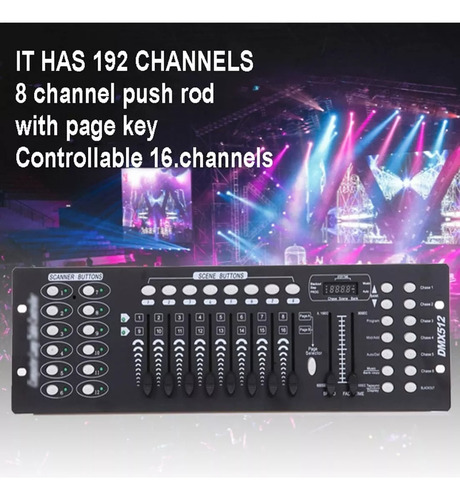 Controlador Dmx 192 Canales Luces Dj Consola 512 Línea 1m