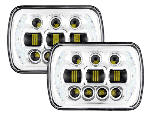 Faro Led Auxbeam De 5 X 7 Pulgadas, Haz De Luz Alta Y Baja,