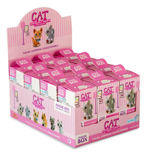 Pack 12 Gatitos Y Dulce - Juguete Sorpresa Cumpleaños