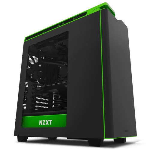 Gabinete Nzxt H440 Usb 3.0 Fan Mid Tower Black Green