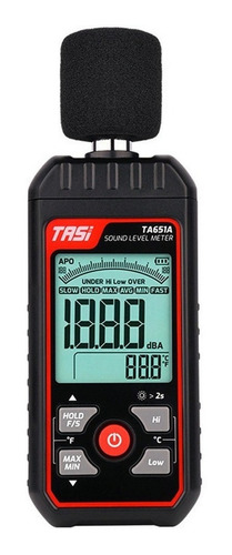 Decibelimetro Digital Medidor Sonido Temperatura Pila Tasi