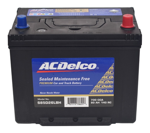 Bateria 80ah Acdelco S85d26lbh Borne Grande +derecho