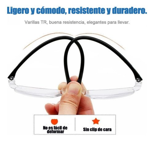 Kit 2pz Lentes Lectura Anti Luz Azul Gafas Mujer Hombre Antiazul 250