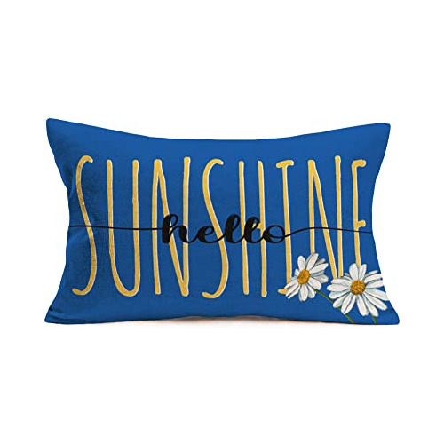 Fundas De Cojín  Hello Sunshine  De Verano, 12x20 PuLG...