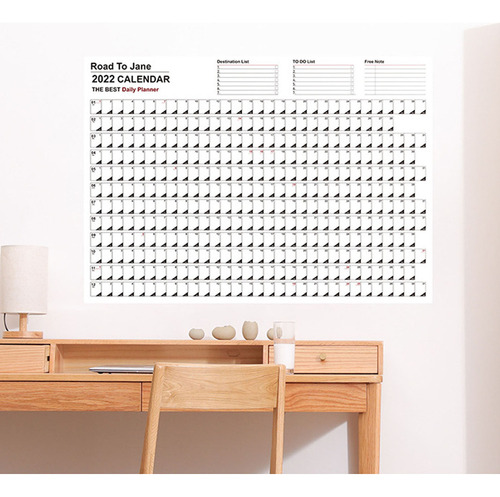 Planificador De Calendario De Pared Grande Para 2024: Anual