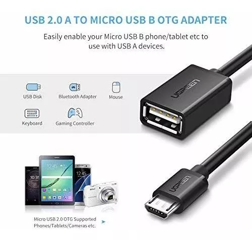 Ugreen Cable Otg Micro Usb 2.0 Adaptador On The Go Macho Micro Usb A Hembra  Usb Para Phone S7 S6 Edge S4 S3 Lg G4 Controlador Android Windows  Smartphone Tablets