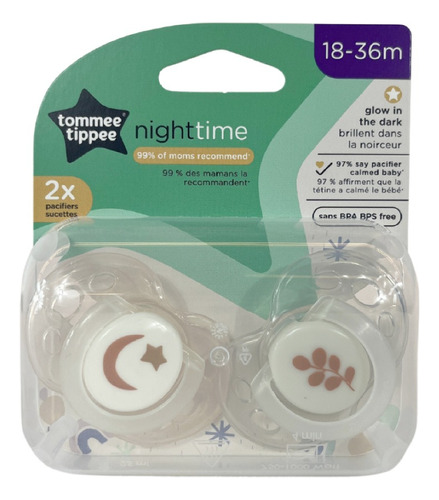 Chupetes 18-36 Meses Night Time Tommee Tippee