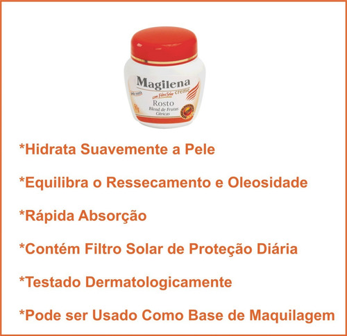Imagem 2 de 3 de Magilena Cr Facial Blend De Frutas Cítricas (pele Mista) 50g
