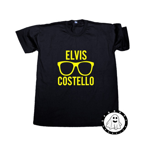Remera Elvis Costello Logo Unisex Algodón Premium New Wave