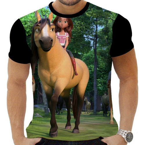 Camisa Camiseta Spirit Corcel Desesnho Cavalo Meni_na  Tv 30