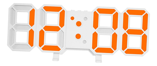 Reloj De Pared Digital 3d Reloj Despertador Digital Naranja