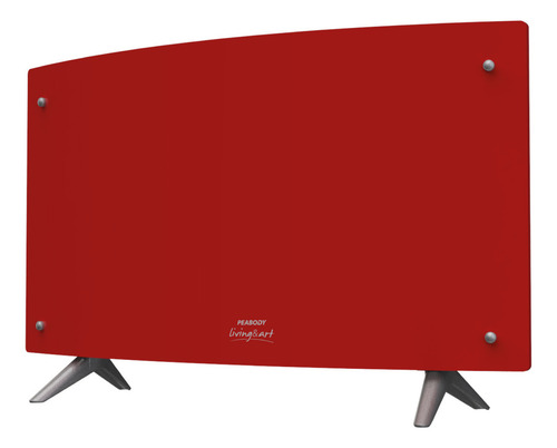 Calefactor Eléctrico Vitroconvector Curvo Peabody Pe-vqm20r 2000W Color Rojo