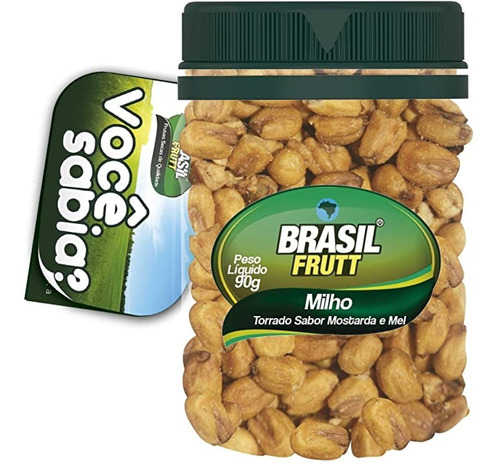 Milho Torrado Mostarda E Mel Petisco Pote 90g Brasil Frutt