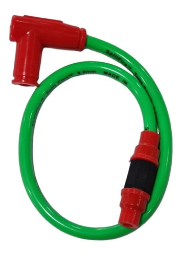 Cable Bujia Con Capuchón Encendido Tuning Moto Verde Rojo
