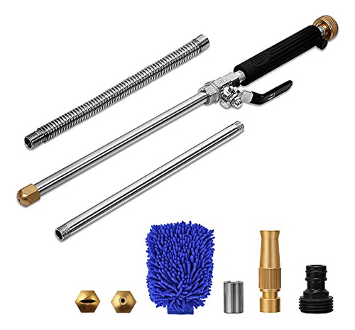 High Pressure Power Washer Wand, Extendable Hydro Jet W...