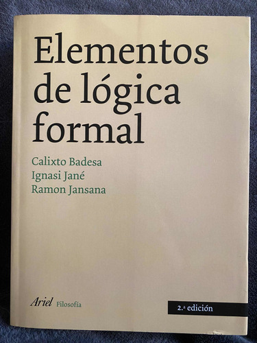 Libro Elementos De Lógica Formal 2da Edición