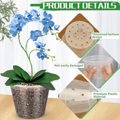 Macetas Transparentes Para Orquídeas Con Agujeros, Juego De