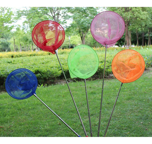 3pcs Niños Telescópica Mariposa Red De Pesca Extensible