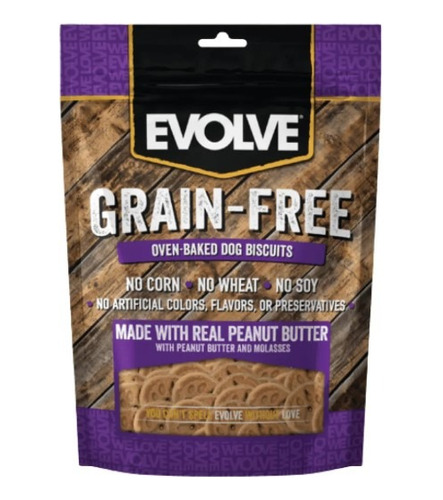 Galleta, Snack Perro Evolve Gfree P. Butter & Molasses 340g