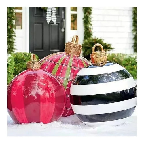Bola Inflable De Navidad Gigante Para Exteriores De 60 Cm Co