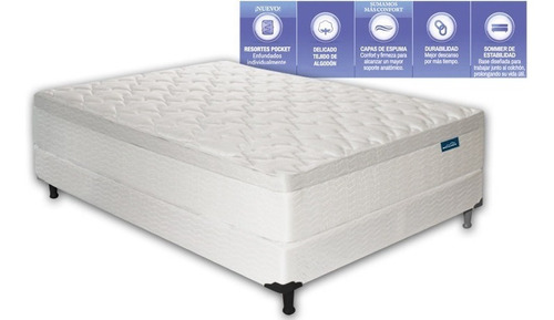 Colchón Resortes+sommier 2 Plazas Dormiflex Deciré 140x190