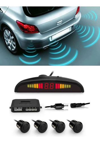 Sensor De Reversa Master Bm-carsensor Proximidad Parking Color Negro