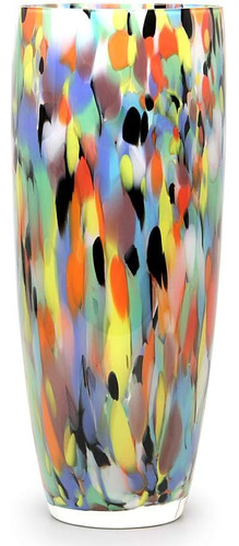 Cá Doro Jarrón De Confeti Multicolor Estilo Murano Cristal D