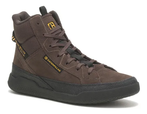 Zapatilla Hombre Urbana De lona Casual Caña Alta Negra-7254