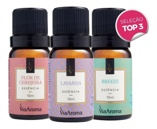 Top3 Essencias Aromatizador Difusor Via Aroma Lavanda Breeze