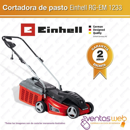 Imagen 2 de 6 de Maquina Cortadora De Cesped Pasto Electrica Einhell 1,7 Hp