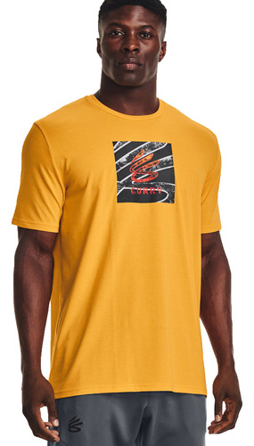 Remera Under Armour Curry Iron Box Hombre Básquet Amarillo