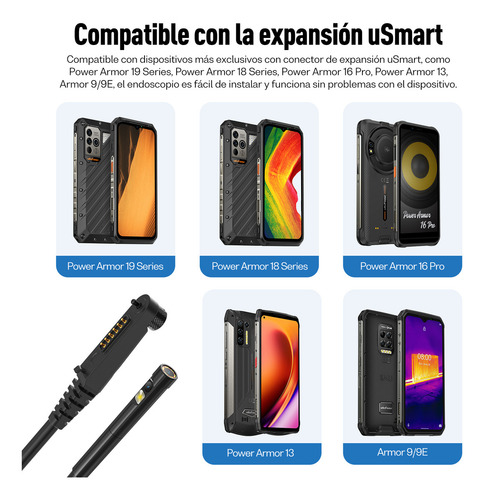 Endoscopio Ulefone Ip67 Impermeable 3 En 1 Conector Usmart